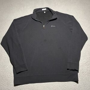 Peter Millar 1/4 Zip Sweater Mens XXL Pullover Black Long Sleeve Golf Preppy